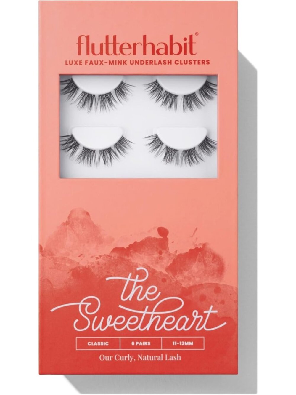 Classic Underlash Extensions - 6 Pairs, 11-13mm Natural Curl, Medium Volume Doll
